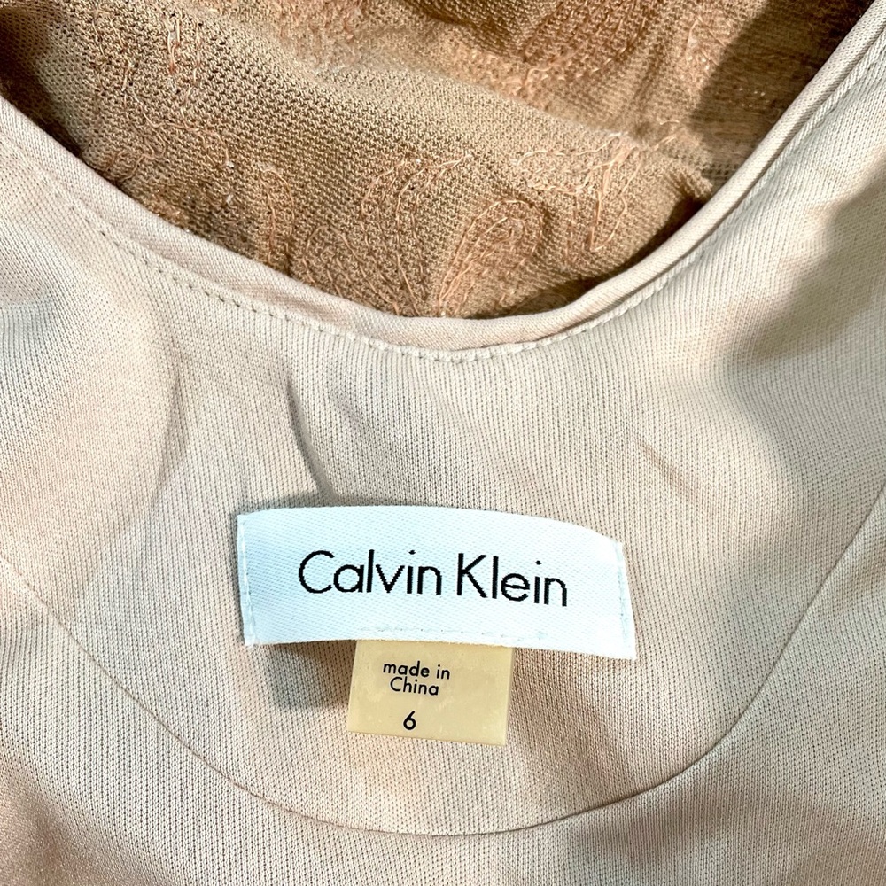 Calvin Klein Champagne Sequin Mini Dress NWT Cocktail (Size 6) - Picture 7 of 7